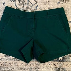 J Crew City Fit 3.5” Chino Shorts in Hunter Green Size 4